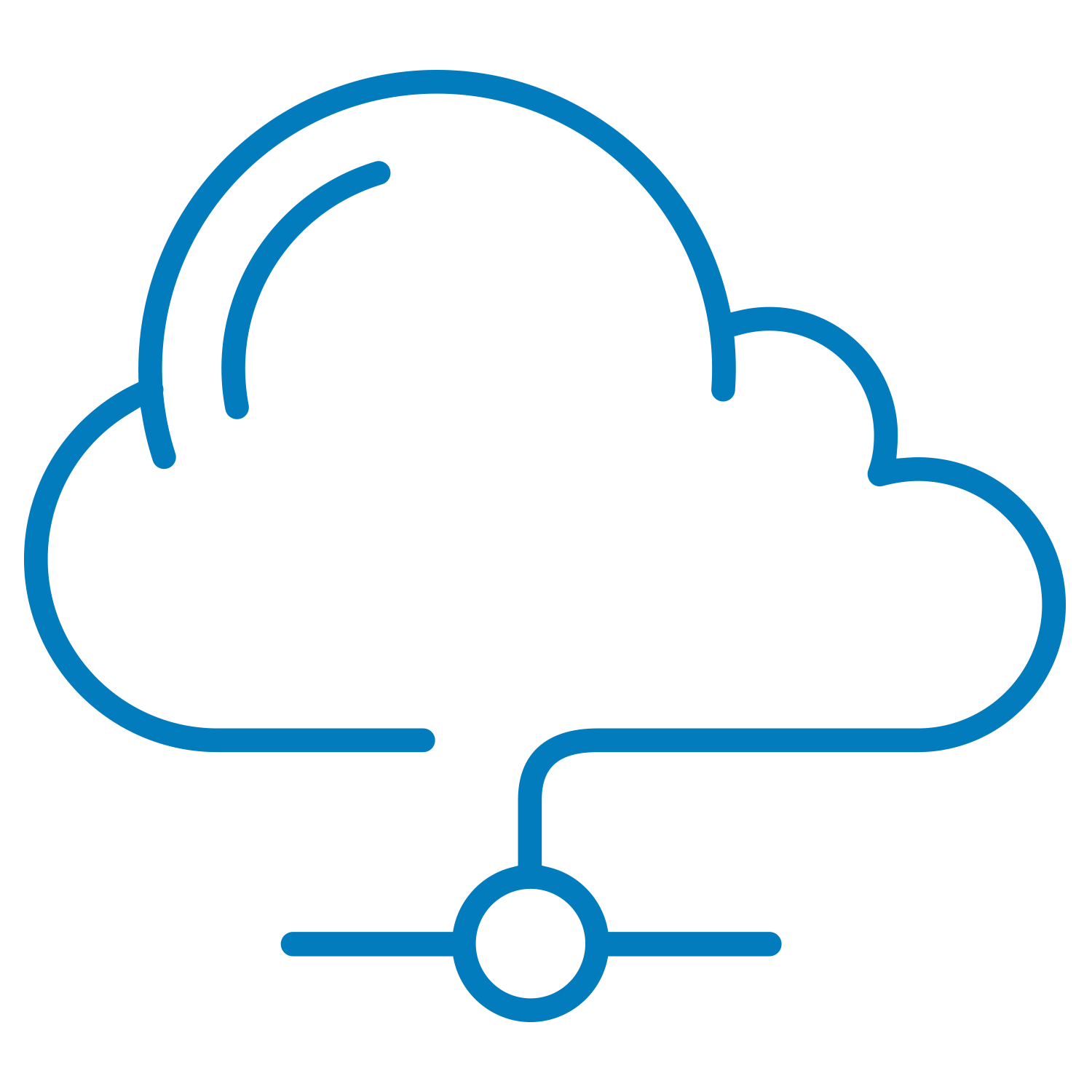 Icon showing a cloud